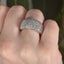 Round Brilliant Cut 1.90ct Diamond Pave Set Half Hoop Eternity Ring