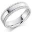 Round Brilliant Diamond Half Hoop Wedding Band