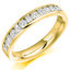 Round Brilliant & Baguette Cut 0.76ct Diamond Half Hoop Eternity Ring