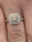 Round Brilliant Cut 1.00ct Diamond Double Halo Engagement Ring