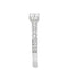 Round Brilliant Cut 0.50ct Diamond Engagement Ring with Diamond Shoulders