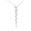 Round Brilliant Cut Diamond 9 Stone ZigZag Pendant