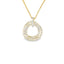 Round Brilliant Cut Diamond Triple Circle Pendant