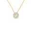 Round Brilliant Cut Diamond Halo Pendant