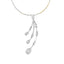 Pear Cut Diamond 3 Row Drop Pendant