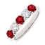 Round Brilliant Cut Ruby & Diamond 5 Stone Eternity Ring