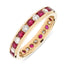 Round Brilliant Cut Ruby & Diamond Full Hoop Eternity Ring