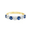 Round Brilliant Cut Sapphire & Diamond 7 Stone Eternity Ring