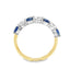 Round Brilliant Cut Sapphire & Diamond 7 Stone Eternity Ring