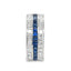 Princess Cut Sapphire & Diamond 3 Row Half Hoop Eternity Ring