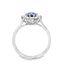 Oval Cut Sapphire With Round Brilliant Cut Diamond Cluster