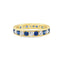 Round Brilliant Cut Sapphire & Diamond Full Hoop Eternity Ring