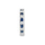 Round Brilliant Cut Sapphire & Diamond Half Hoop Eternity Ring