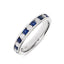 Round Brilliant Cut Sapphire & Diamond Half Hoop Eternity Ring