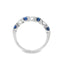 Round Brilliant Cut Sapphire & Diamond 7 Stone Eternity Ring