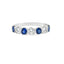 Round Brilliant Cut Sapphire & Diamond 7 Stone Eternity Ring