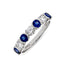 Round Brilliant Cut Sapphire & Diamond 7 Stone Eternity Ring