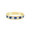 Round Brilliant Cut Sapphire & Diamond Half Hoop Eternity Ring