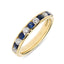 Round Brilliant Cut Sapphire & Diamond Half Hoop Eternity Ring