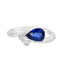 Pear Cut Sapphire with Pear Cut Diamond Side Stone