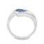 Pear Cut Sapphire with Pear Cut Diamond Side Stone