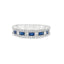 Baguette Cut Sapphire & Diamond Half Hoop Eternity Ring