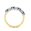 Round Brilliant Cut Sapphire & Diamond 7 Stone Eternity Ring