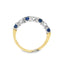 Round Brilliant Cut Sapphire & Diamond 7 Stone Eternity Ring