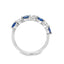 Round Brilliant Cut Sapphire & Diamond 7 Stone Eternity Ring