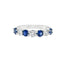 Round Brilliant Cut Sapphire & Diamond 7 Stone Eternity Ring