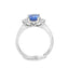 Oval Cut Tanzanite With Round Brilliant Cut Side Stones