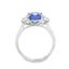 Emerald Cut Tanzanite With Emerald Cut Diamond Side Stones