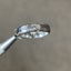 Platinum Flat Wedding Band With A Single Princess Cut Diamond