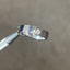 Platinum Flat Wedding Band with Round Brilliant Cut Diamond