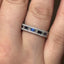 Baguette Cut Sapphire & Diamond Half Hoop Eternity Ring
