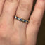 Round Brilliant Cut Sapphire & Diamond Half Hoop Eternity Ring
