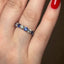 Round Brilliant Cut Sapphire & Diamond 7 Stone Eternity Ring