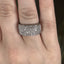 Round Brilliant Cut 1.90ct Diamond Pave Set Half Hoop Eternity Ring