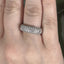 Round Brilliant Cut 1.00ct Diamond Pave Set Half Hoop Eternity Ring