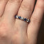 Round Brilliant Cut Sapphire & Diamond 7 Stone Eternity Ring