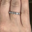 Round Brilliant Cut 1.01ct Diamond 6 Stone Half Hoop Eternity Ring