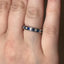 Round Brilliant Cut Sapphire & Diamond Half Hoop Eternity Ring