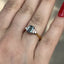 Emerald Cut Aqua With Trefoil Diamonds
