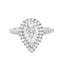 Pear Cut 1.00ct Diamond Double Halo Engagement Ring