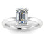 Lab Grown Emerald Cut 1.63ct Diamond Engagement Ring with Hidden Halo