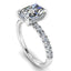 Lab Grown Radiant Cut 2.71ct Diamond Engagement Ring with Diamond Shoulders & Hidden Halo