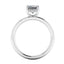 Lab Grown Emerald Cut 1.63ct Diamond Engagement Ring with Hidden Halo