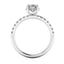 Lab Grown Oval Cut 3.02ct Diamond Engagement Ring with Diamond Shoulders & Hidden Halo
