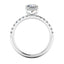 Lab Grown Radiant Cut 2.71ct Diamond Engagement Ring with Diamond Shoulders & Hidden Halo