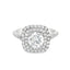 Round Brilliant Cut 1.00ct Diamond Double Halo Engagement Ring